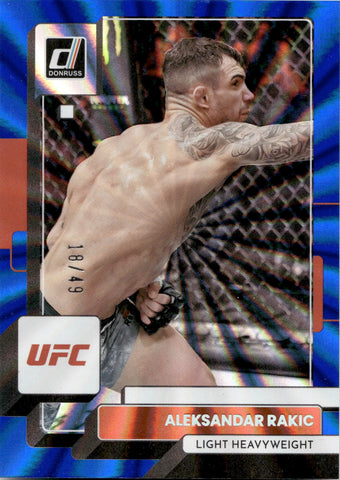 2023 Aleksandar Rakic Panini Donruss UFC BLUE LASER 18/49 #26 Light Heavyweight