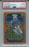 2021 Amon-Ra St. Brown Panini Prizm ORANGE LAZER ROOKIE RC PSA 10 #358 Detroit Lions 5637