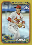 2024 Brycen Mautz Topps Pro Debut GOLD FOIL ROOKIE 22/50 RC #PD-160 Palm Beach Cardinals