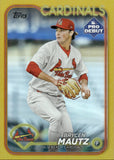 2024 Brycen Mautz Topps Pro Debut GOLD FOIL ROOKIE 22/50 RC #PD-160 Palm Beach Cardinals