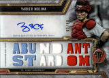 2020 Yadier Molina Topps Triple Threads JERSEY AUTO 09/18 AUTOGRAPH RELIC #TTAR-YM St. Louis Cardinals