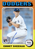 2024 Emmet Sheehan Topps Heritage ROOKIE REAL ONE AUTO AUTOGRAPH #ROA-ES Los Angeles Dodgers