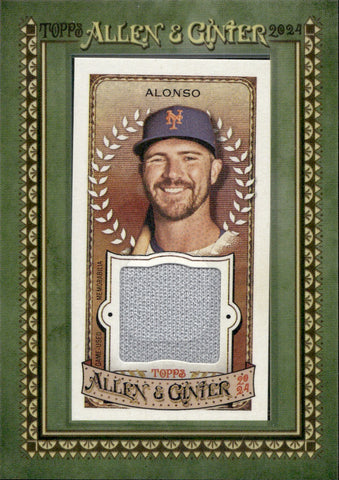 2024 Pete Alonso Topps Allen & Ginter MINI FRAMED JERSEY RELIC #MFR-PA New York Mets