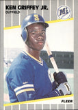 1989 Ken Griffey Jr. Fleer ROOKIE SEATTLE MARINERS #548 3