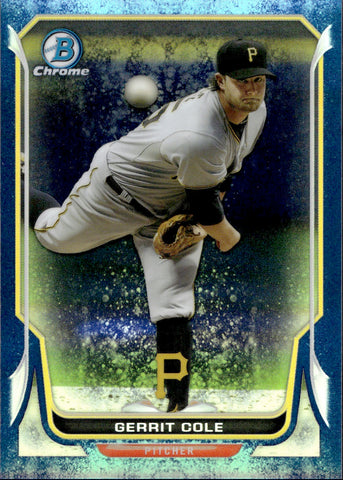 2014 Gerrit Cole Bowman Chrome BUBBLES REFRACTOR 72/99 #88 Pittsburgh Pirates