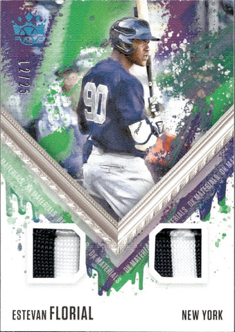 2021 Estevan Florial Panini Diamond Kings HOLO PLATINUM DK MATERIALS DUAL PATCH 12/25 RELIC #DKM-EF New York Yankees
