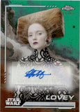 2024 Lily Cole as Lovey Autograph Topps Chrome Star Wars #AU-LC GREEN REFRACTOR 69/99 AUTO