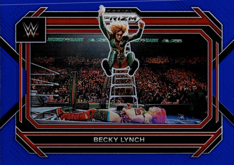 2023 Becky Lynch Panini Prizm WWE BLUE 128/199 #18 Monday Night Raw
