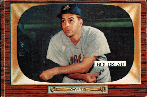 1955 Lou Boudreau Bowman #89 Kansas City Athletics BV $30