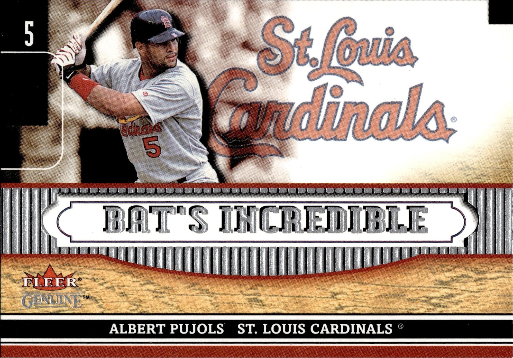 2001 Topps Stadium Club Albert Pujols #5 Rookie RC St Louis Cardinals