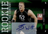 2011 J.J. Watt Donruss Elite TURN OF THE CENTURY ROOKIE AUTO 096/499 AUTOGRAPH #145 Houston Texans