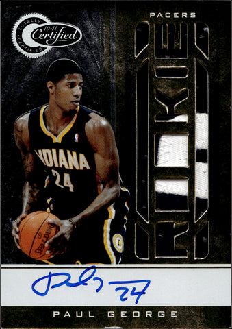 2010-11 Paul George Panini Totally Certified GOLD PATCH AUTO 16/25 AUTOGRAPH RELIC #173 Indiana Pacers