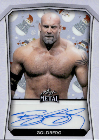 2024 Goldberg Leaf Matl HAPPY HOLIDAYS SNOWMAN AUTO 1/1 ONE OF ONE AUTOGRAPH #HRA-G1