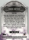2021 Undertaker Topps Finest DEADMAN'S TOMBSTONE CAREER TRIBUTE DIE-CUT BURNING BROTHERS #UT-4