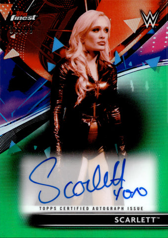 2021 Scarlett Topps Finest GREEN REFRACTOR AUTO 03/99 AUTOGRAPH #RA-SC NXT
