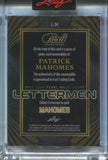 2025 Patrick Mahomes Leaf Pearl Multi-Sport GAME USED LETTERMAN 7/8 RELIC #L-34 Texas Tech Red Raiders