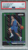 2018-19 Jalen Brunson Panini Prizm GREEN ROOKIE RC PSA 9 #250 Dallas Mavericks 2431