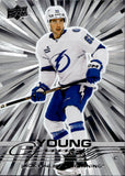 2025-26 Jack Finley Upper Deck Series 1 ROOKIE YOUNG GUNS OUTBURST RC #208 Tampa Bay Lightning