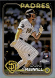 2024 Jackson Merrill Topps Chrome REFRACTOR ROOKIE RC #207 San Diego Padres 2