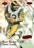 1999 Kurt Warner Collector's Edge Masters HOLOSILVER ROOKIE 2056/3500 RC #157 St. Louis Rams