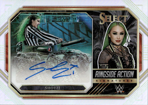 2023 Shotzi Panini Select WWE HOLO SILVER RINGSIDE ACTION AUTO AUTOGRAPH #RA-SHZ Friday Night Smackdown