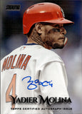 2019 Yadier Molina Topps Stadium Club BLACK FOIL AUTO 03/25 AUTOGRAPH #SCA-YM St. Louis Cardinals