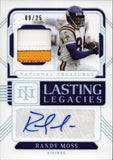 2024 Randy Moss Panini National Treasures LASTING LEGACIES PATCH AUTO 09/25 AUTOGRAPH RELIC #LL-RMS Minnesota Vikings HOF