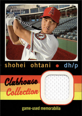 2020 Shohei Ohtani Topps Heritage High Number CLUBHOUSE COLLECTION JERSEY RELIC #CCR-SO Anaheim Angels