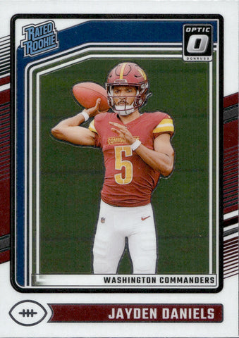 2024 Jayden Daniels Donruss Optic RATED ROOKIE RC #248 Washington Commanders 2