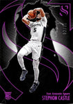 2024-25 Stephon Castle Panini Silhouette PURPLE ROOKIE 02/35 RC #94 San Antonio Spurs