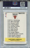 1990-91 Michael Jordan NBA Hoops TEAM CHECKLIST PSA 8 #358 Chicago Bulls HOF 4168
