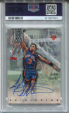 1997-98 Karl Malone John Starks Topps Stadium Club CO-SIGNERS DUAL AUTO AUTOGRAPH PSA 9 #CO12 Jazz Knicks 7921