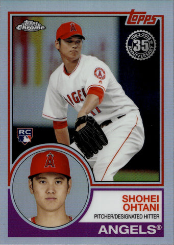 2018 Shohei Ohtani Topps 1983 DESIGN REFRACTOR ROOKIE RC #83T-6 Anaheim Angels
