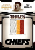 2005 Tony Gonzalez Donruss Gridiron Gear GAME WORN PATCH 045/100 RELIC #P-48 Kansas City Chiefs HOF