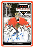 2025-26 Craig Anderson Upper Deck Chicago Blackhawks Centennial STOPPERS AUTOGRAPH AUTO #S-7 Chicago Blackhawks