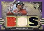 2022 Xander Bogaerts Topps Triple Threads AMETHYST TRIPLE BAT JERSEY 22/27 RELIC #TTR-XB3 Boston Red Sox