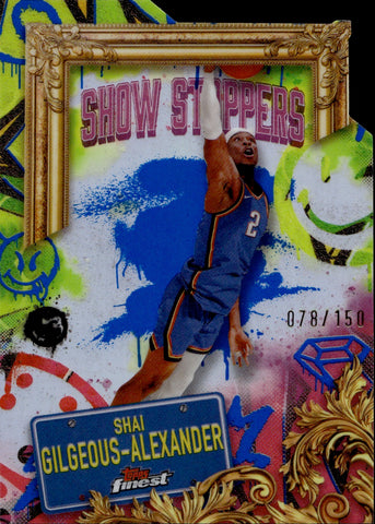 2024-25 Shai Gilgeous-Alexander Topps Finest SHOW STOPPERS REFRACTOR 078/150 #S-7 Oklahoma City Thunder