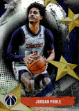 2025-26 Jordan Poole Topps STARS OF THE NBA HOLO FOIL BLACK 07/10 #SA-17 Washington Wizards