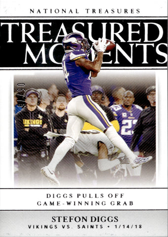 2019 Stefon Diggs Panini National Treasures TREASURED MOMENTS 05/75 #14 Minnesota Vikings