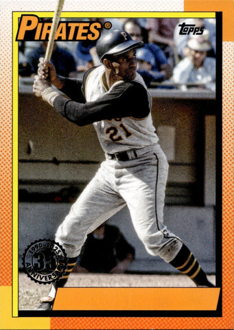 2025 Roberto Clemente Topps 1990 DESIGN NO NAME SP 29/35 #T90-27 Pittsburgh Pirates HOF