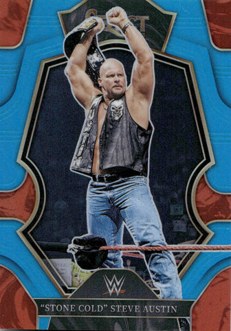 2023 "Stone Cold" Steve Austin Panini Select WWE LIGHT BLUE PREMIER LEVEL 140/199 #128 WWE Legend