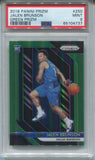 2018-19 Jalen Brunson Panini Prizm GREEN ROOKIE RC PSA 9 #250 Dallas Mavericks 4737