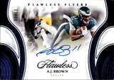 2025 A.J. Brown Panini Flawless BLUE FOIL FLAWLES FLYERS AUTO 07/10 AUTOGRAPH #FF-AJB Philadelphia Eagles