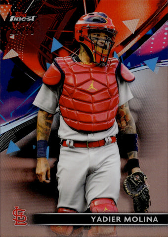2021 Yadier Molina Topps Finest ROSE GOLD REFRACTOR 22/75 #93 St. Louis Cardinals