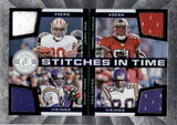 2012 Jerry Rice Terrell Owens Randy Moss Cris Carter Panini Totally Certified STITCHES IN TIME QUAD JERSEY 193/199 RELIC #4 49ers Vikings HOF