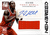 2013-14 Tony Snell Panini Elite ROOKIE NEW BREED JERSEY AUTO 429/499 AUTOGRAPH RELIC RC #NB-TS Chicago Bulls