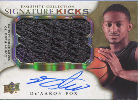 2024 De'Aaron Fox Upper Deck Exquisite SIGNATURE KICKS SHOE AUTO 02/35 AUTOGRAPH RELIC #ESK-DF San Antonio Spurs