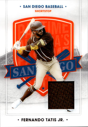 2021 Fernando Tatis Jr. Panini Chronicles AMERICA's PASTIME SWATCHES JERSEY RELIC #80 San Diego Padres