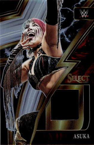 2023 Asuka Panini Select WWE SPARKS HOLO SILVER PRIZM SHIRT RELIC #SP-ASK Monday Night Raw