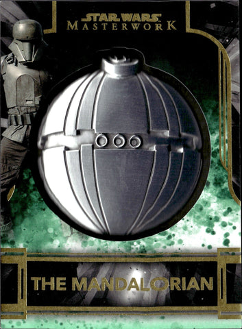 2022 The Mandalorian Topps Star Wars Masterwork GREEN TOOLS AND TECHNOLOGY MEDALLION 76/99 RELIC #TTM-TM2 Shydopp Pirate Detonator